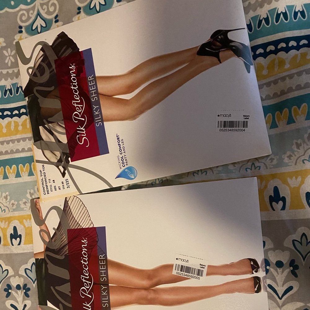 Pantyhose, clear, black, red